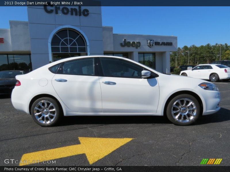 Bright White / Black 2013 Dodge Dart Limited
