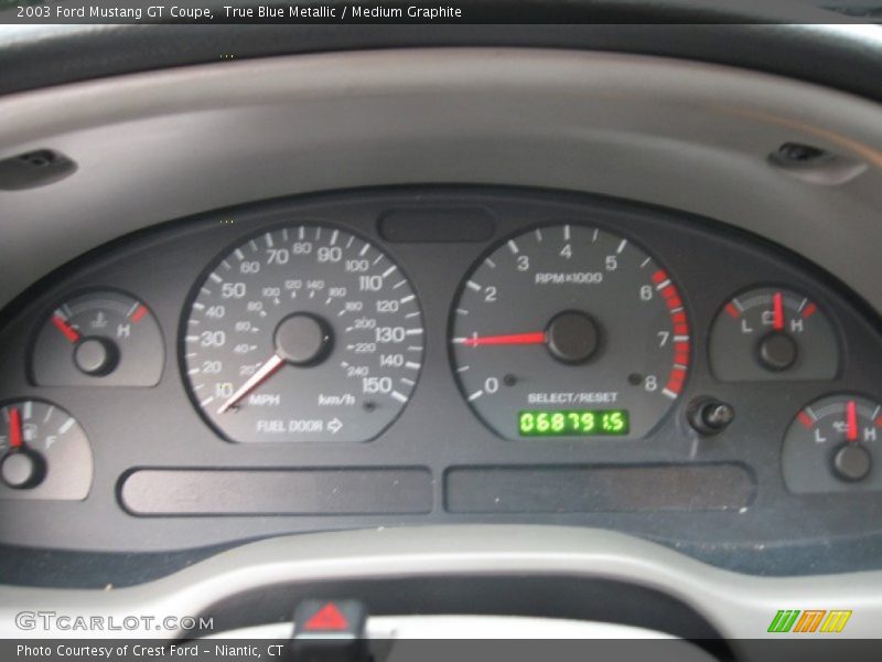 True Blue Metallic / Medium Graphite 2003 Ford Mustang GT Coupe