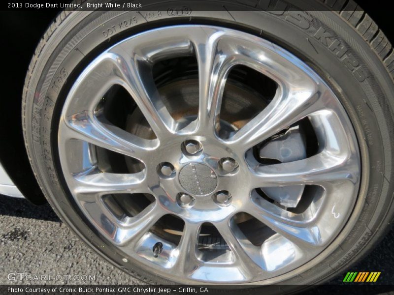 Bright White / Black 2013 Dodge Dart Limited