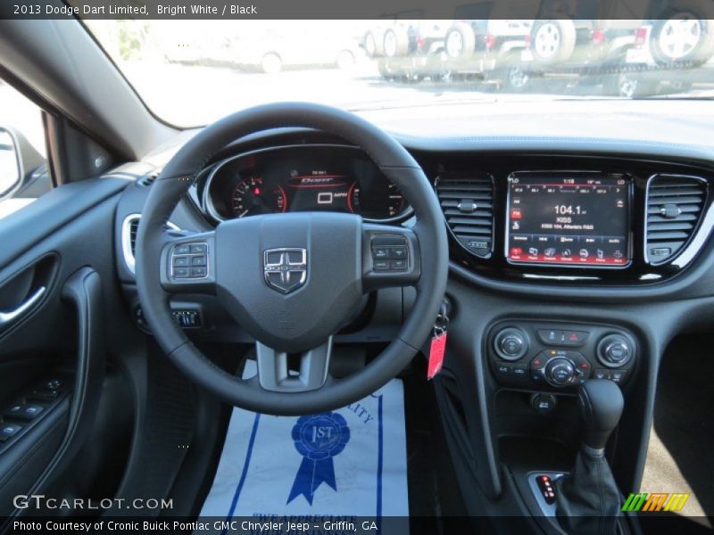 Bright White / Black 2013 Dodge Dart Limited