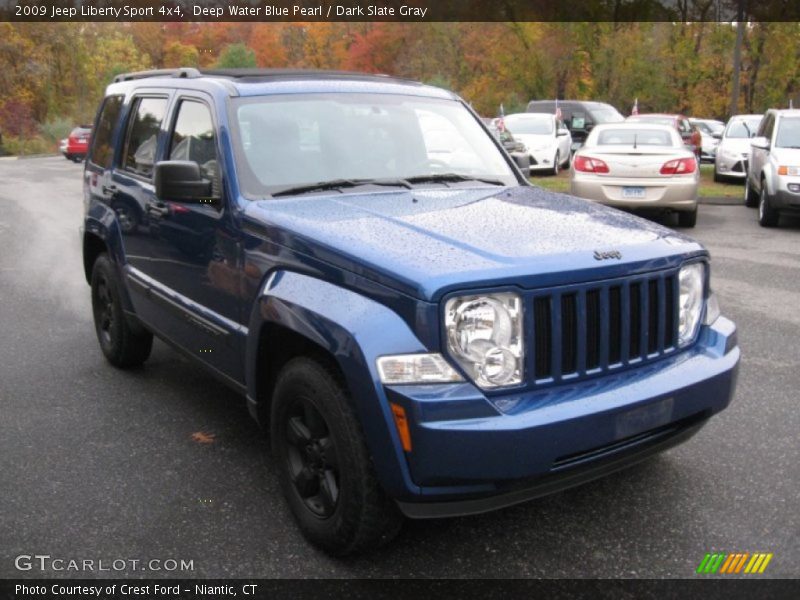 Deep Water Blue Pearl / Dark Slate Gray 2009 Jeep Liberty Sport 4x4