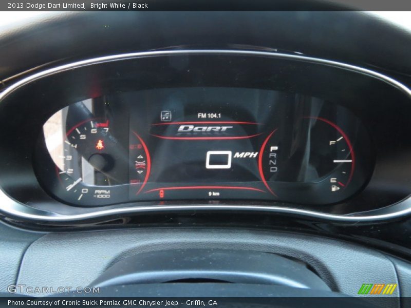 Bright White / Black 2013 Dodge Dart Limited