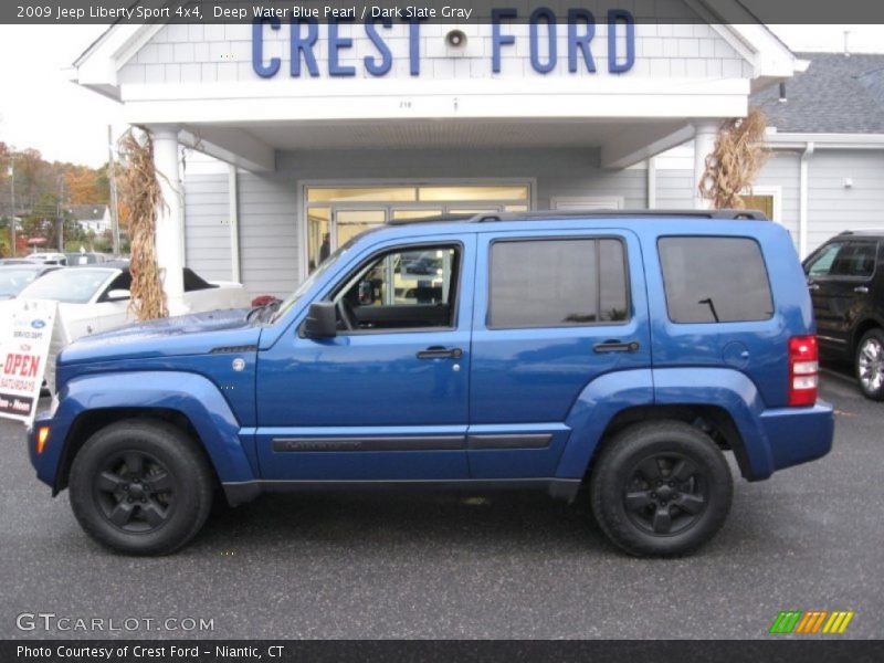 Deep Water Blue Pearl / Dark Slate Gray 2009 Jeep Liberty Sport 4x4