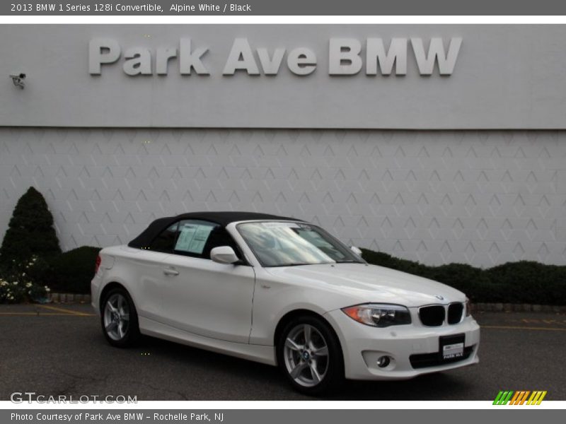 Alpine White / Black 2013 BMW 1 Series 128i Convertible