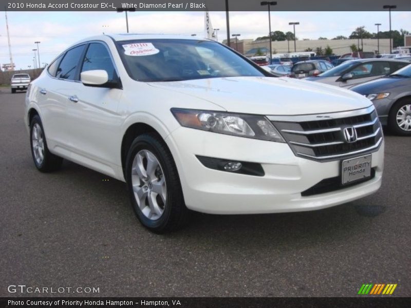 White Diamond Pearl / Black 2010 Honda Accord Crosstour EX-L