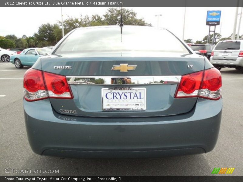 Blue Granite Metallic / Medium Titanium 2012 Chevrolet Cruze LT