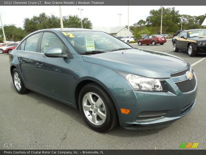 Blue Granite Metallic / Medium Titanium 2012 Chevrolet Cruze LT