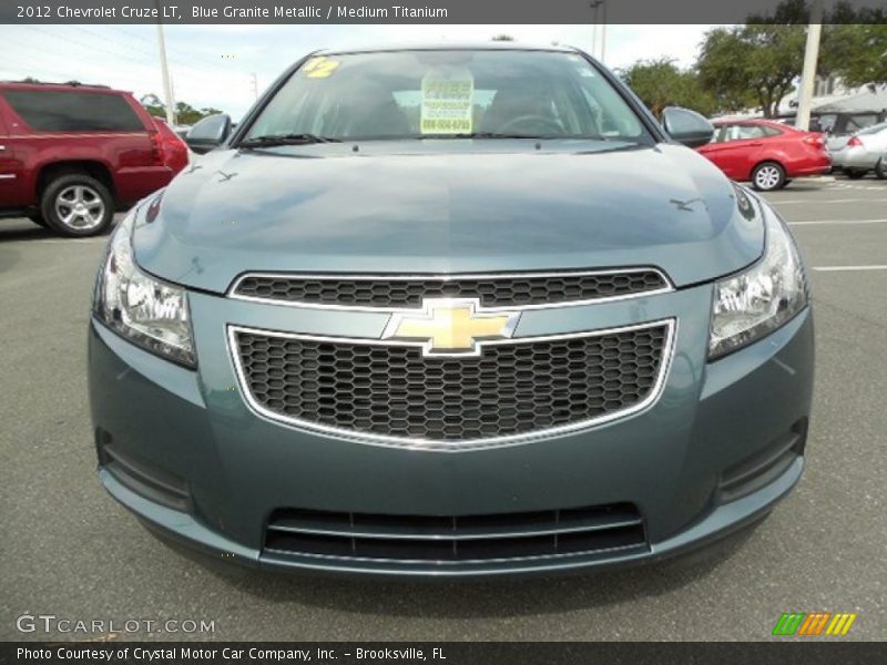 Blue Granite Metallic / Medium Titanium 2012 Chevrolet Cruze LT