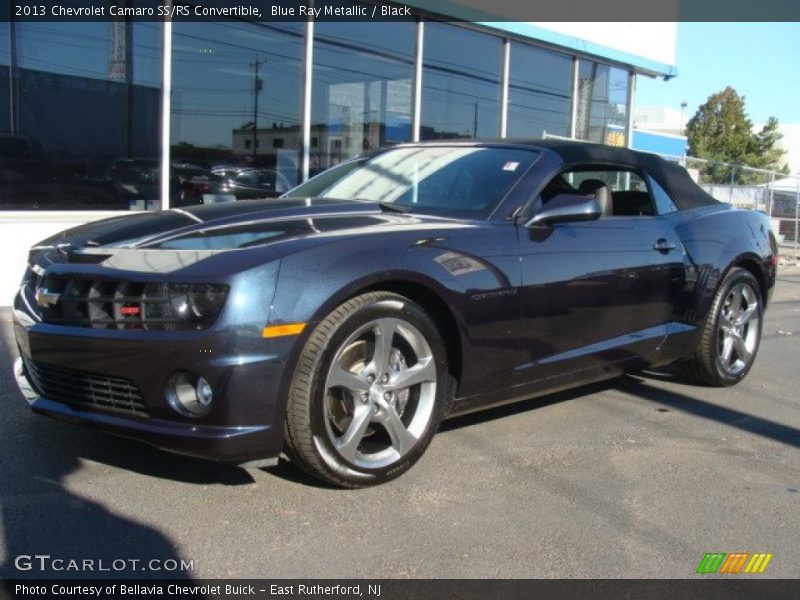 Blue Ray Metallic / Black 2013 Chevrolet Camaro SS/RS Convertible