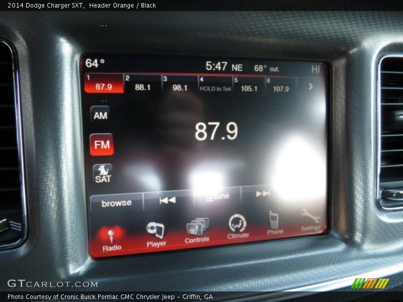 Header Orange / Black 2014 Dodge Charger SXT