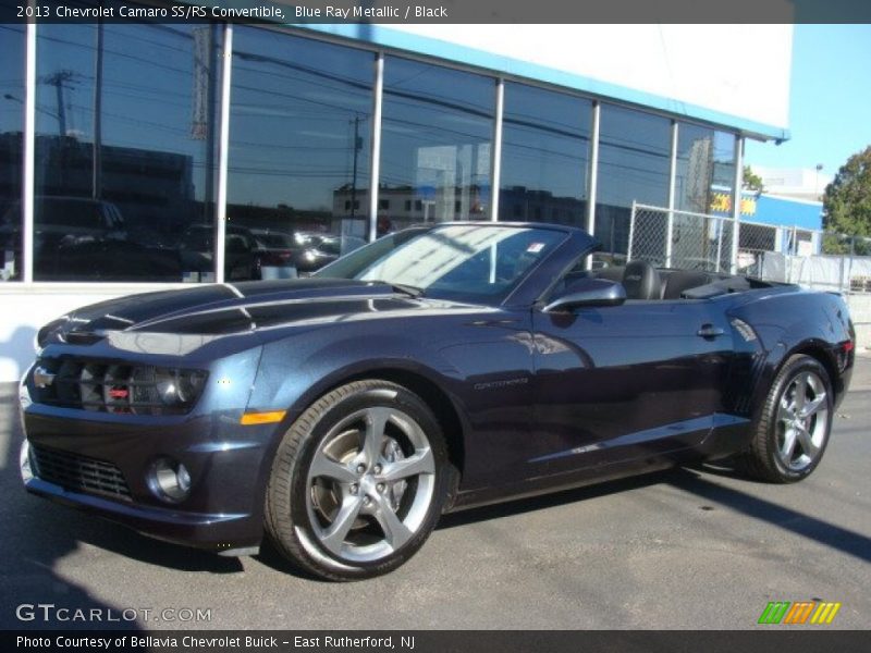 Blue Ray Metallic / Black 2013 Chevrolet Camaro SS/RS Convertible