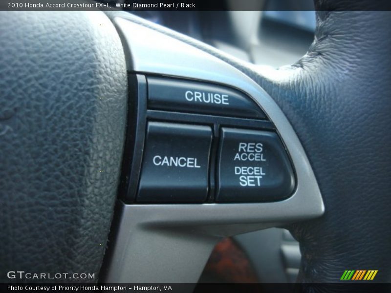 White Diamond Pearl / Black 2010 Honda Accord Crosstour EX-L