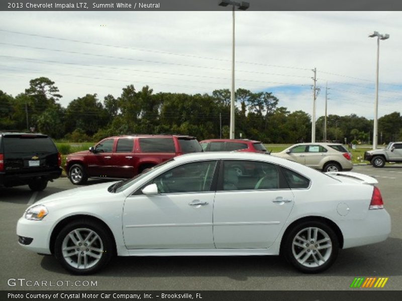 Summit White / Neutral 2013 Chevrolet Impala LTZ
