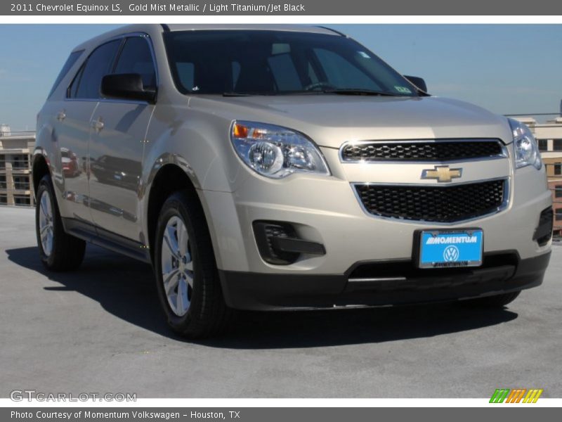 Gold Mist Metallic / Light Titanium/Jet Black 2011 Chevrolet Equinox LS