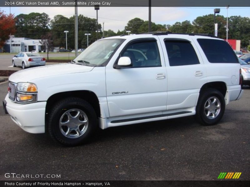 Summit White / Stone Gray 2004 GMC Yukon Denali AWD