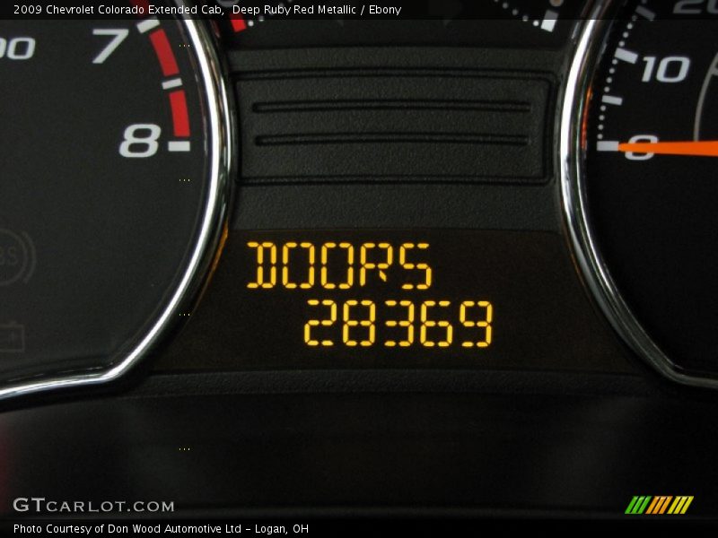 Deep Ruby Red Metallic / Ebony 2009 Chevrolet Colorado Extended Cab
