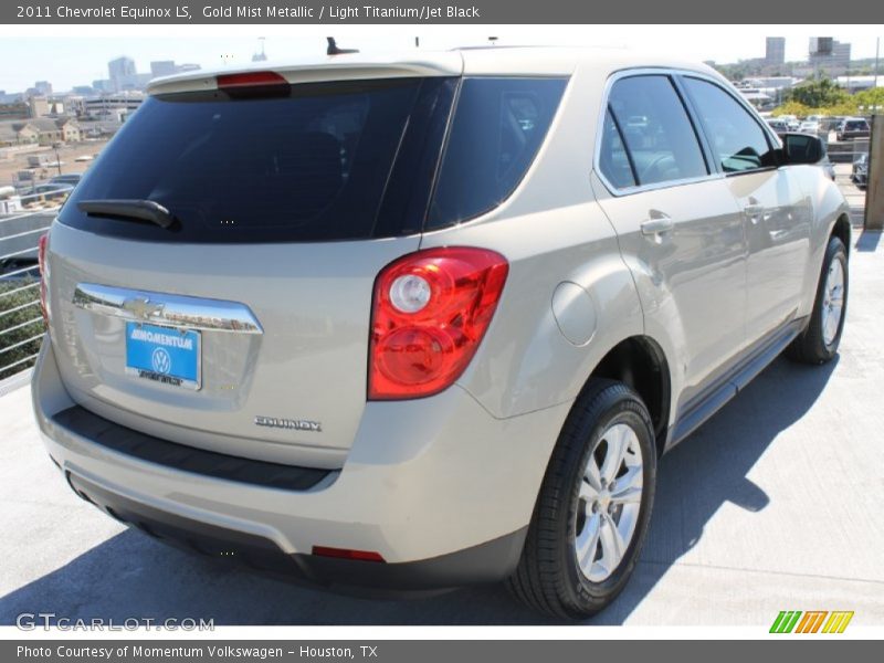 Gold Mist Metallic / Light Titanium/Jet Black 2011 Chevrolet Equinox LS