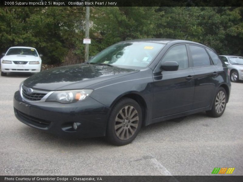 Obsidian Black Pearl / Ivory 2008 Subaru Impreza 2.5i Wagon