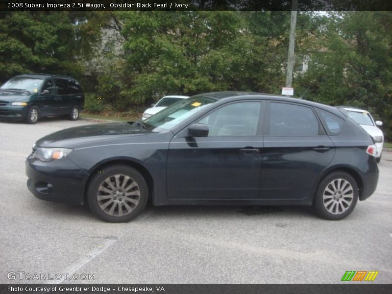 Obsidian Black Pearl / Ivory 2008 Subaru Impreza 2.5i Wagon