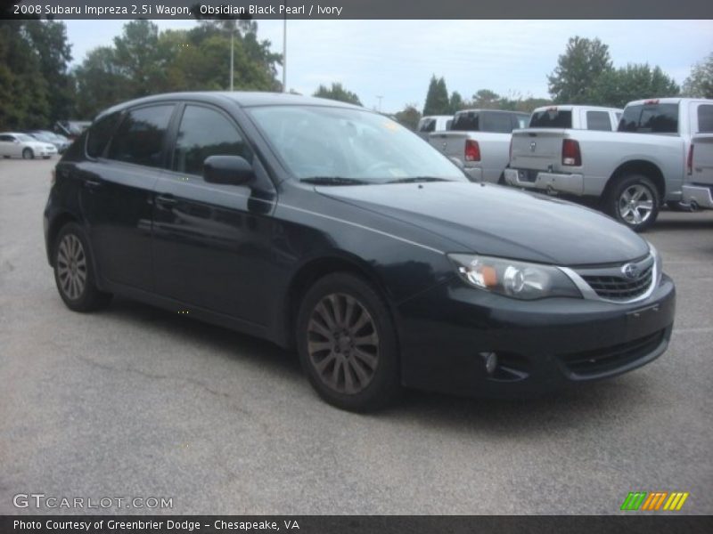 Obsidian Black Pearl / Ivory 2008 Subaru Impreza 2.5i Wagon