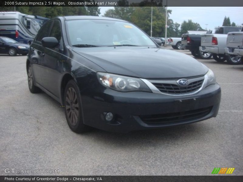 Obsidian Black Pearl / Ivory 2008 Subaru Impreza 2.5i Wagon