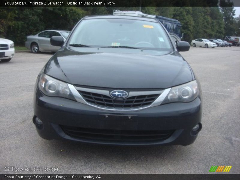 Obsidian Black Pearl / Ivory 2008 Subaru Impreza 2.5i Wagon