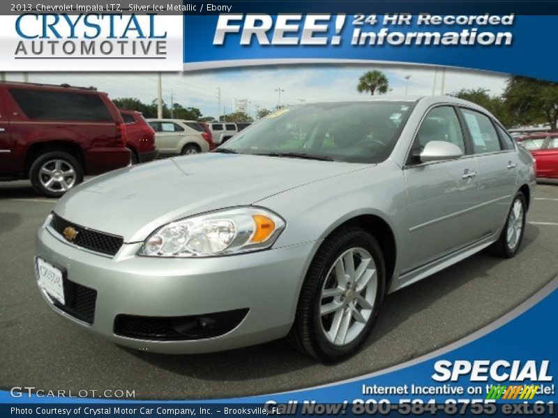Silver Ice Metallic / Ebony 2013 Chevrolet Impala LTZ