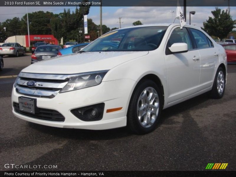 White Suede / Medium Light Stone 2010 Ford Fusion SE