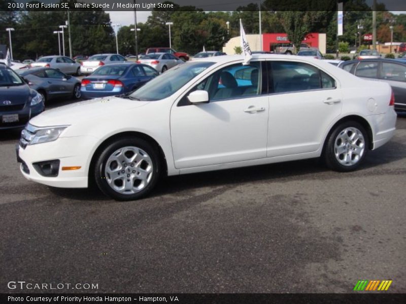 White Suede / Medium Light Stone 2010 Ford Fusion SE