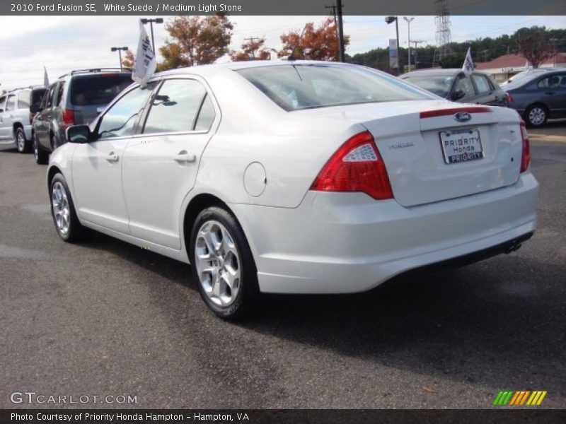 White Suede / Medium Light Stone 2010 Ford Fusion SE