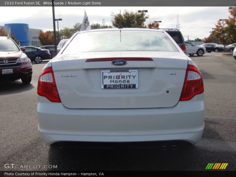 White Suede / Medium Light Stone 2010 Ford Fusion SE