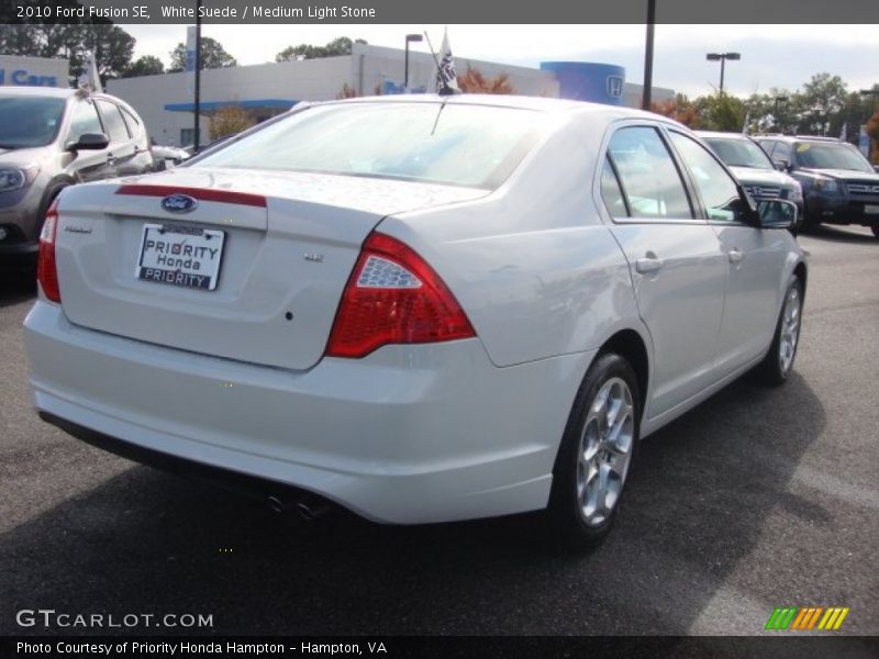 White Suede / Medium Light Stone 2010 Ford Fusion SE