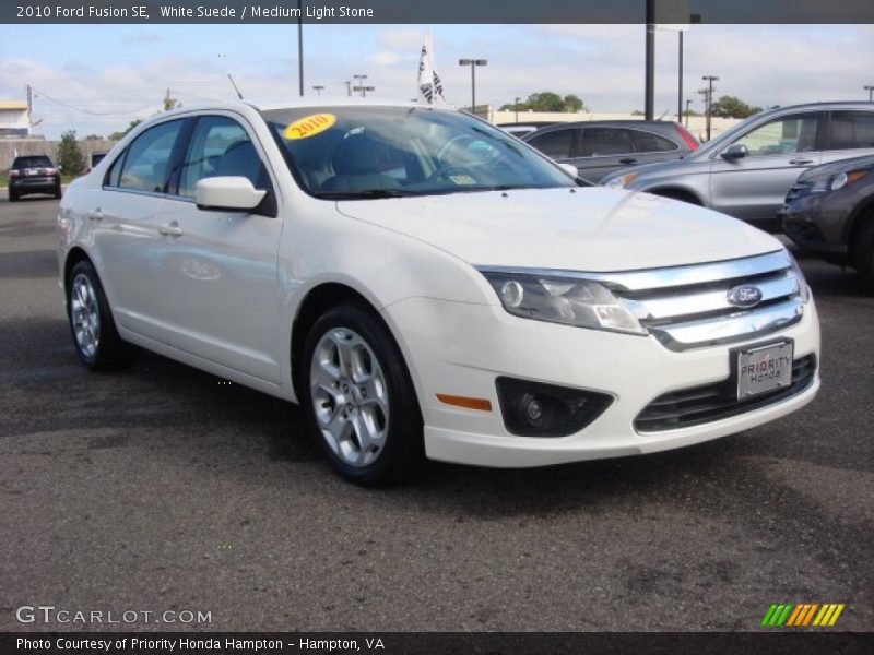 White Suede / Medium Light Stone 2010 Ford Fusion SE