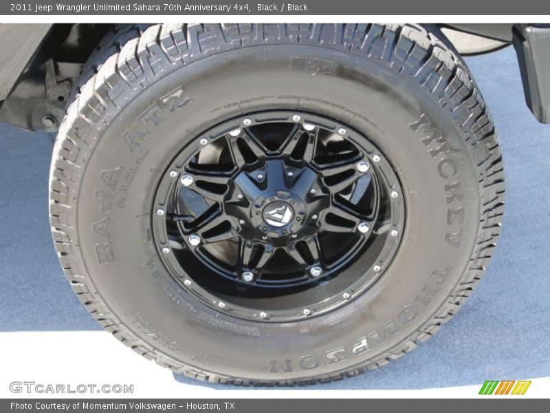 Custom Wheels of 2011 Wrangler Unlimited Sahara 70th Anniversary 4x4