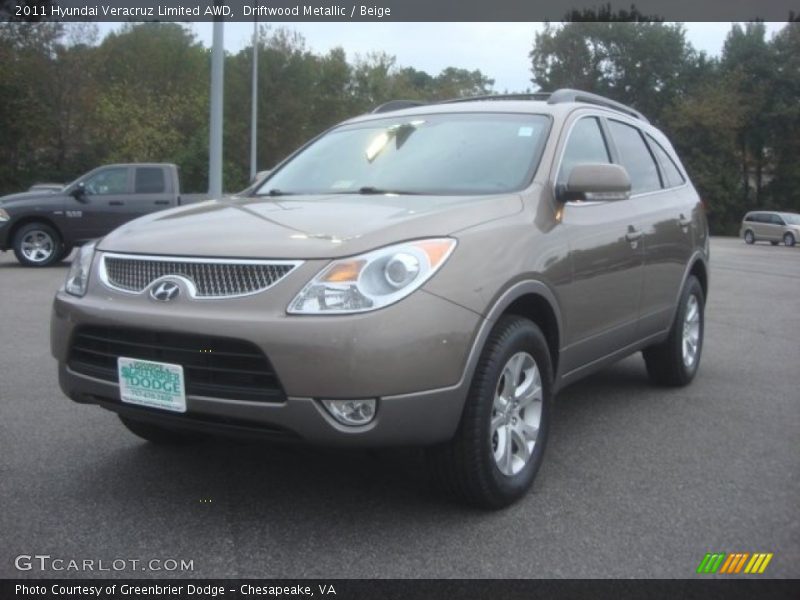 Driftwood Metallic / Beige 2011 Hyundai Veracruz Limited AWD