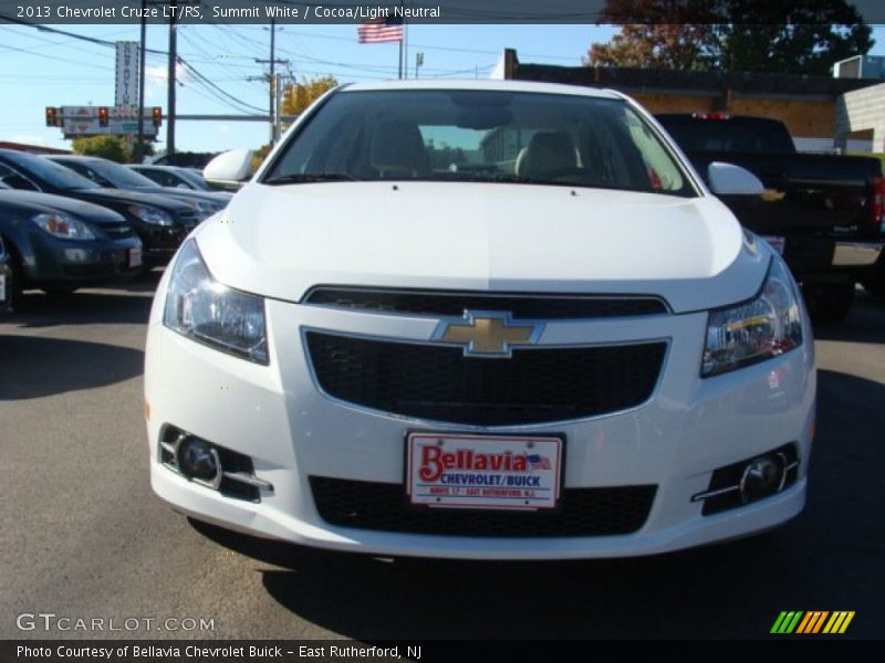 Summit White / Cocoa/Light Neutral 2013 Chevrolet Cruze LT/RS