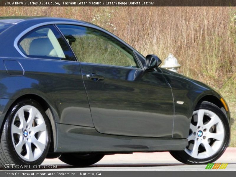 Tasman Green Metallic / Cream Beige Dakota Leather 2009 BMW 3 Series 335i Coupe