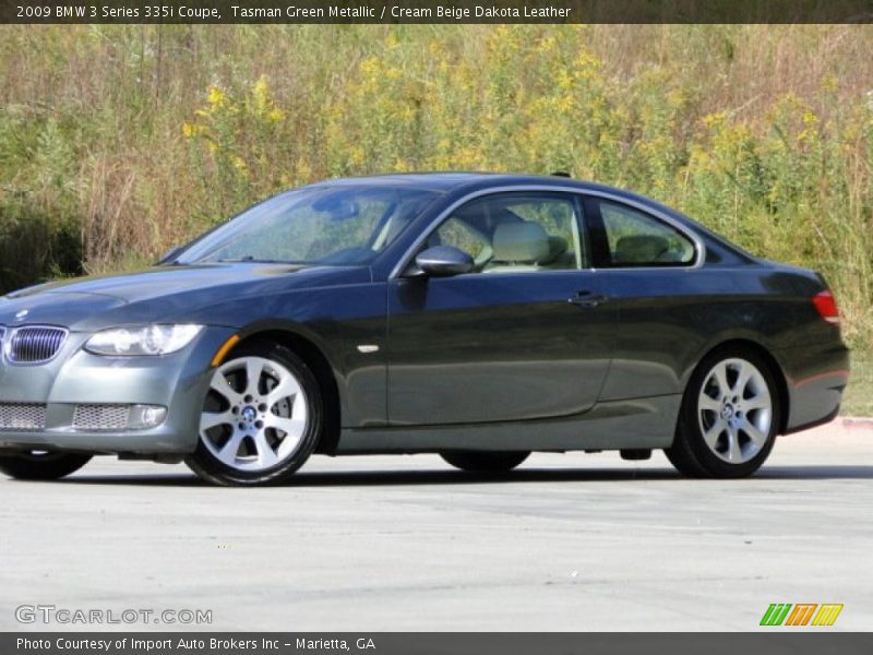 Tasman Green Metallic / Cream Beige Dakota Leather 2009 BMW 3 Series 335i Coupe