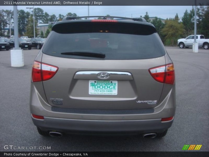 Driftwood Metallic / Beige 2011 Hyundai Veracruz Limited AWD