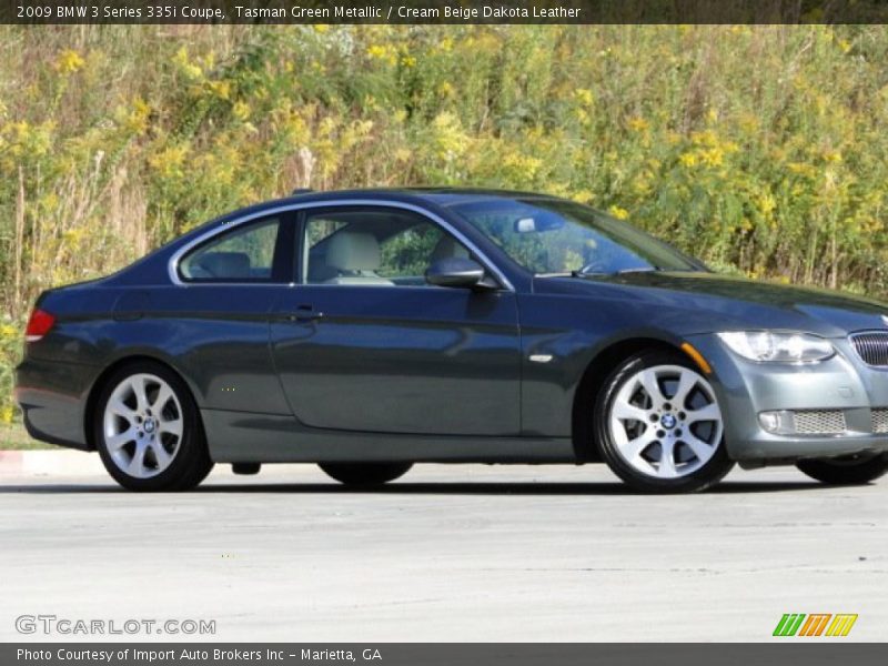 Tasman Green Metallic / Cream Beige Dakota Leather 2009 BMW 3 Series 335i Coupe