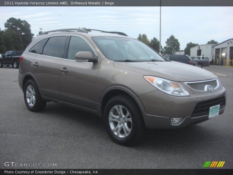 Driftwood Metallic / Beige 2011 Hyundai Veracruz Limited AWD
