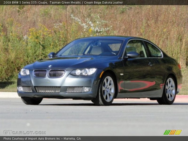 Tasman Green Metallic / Cream Beige Dakota Leather 2009 BMW 3 Series 335i Coupe