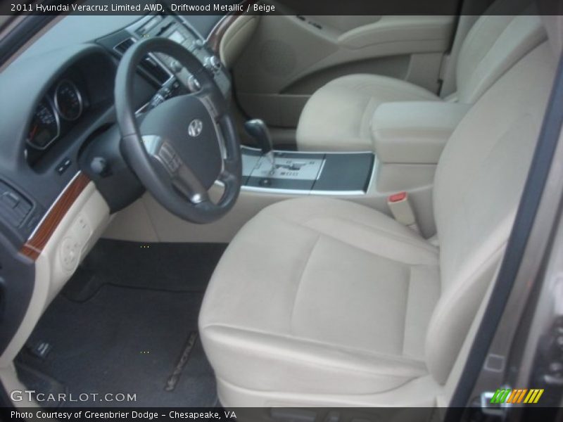 Driftwood Metallic / Beige 2011 Hyundai Veracruz Limited AWD