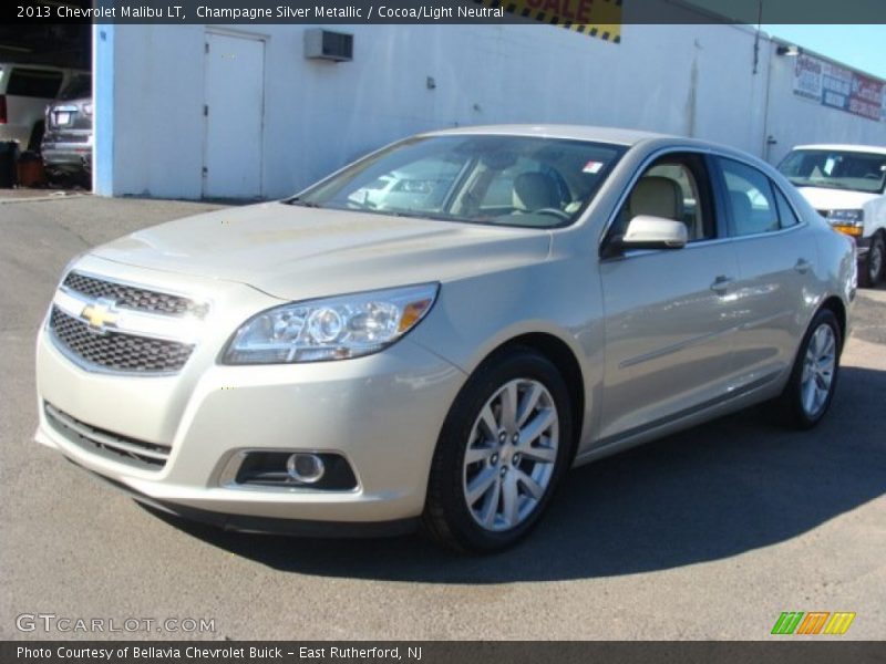 Champagne Silver Metallic / Cocoa/Light Neutral 2013 Chevrolet Malibu LT