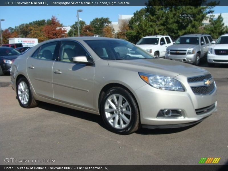 Champagne Silver Metallic / Cocoa/Light Neutral 2013 Chevrolet Malibu LT