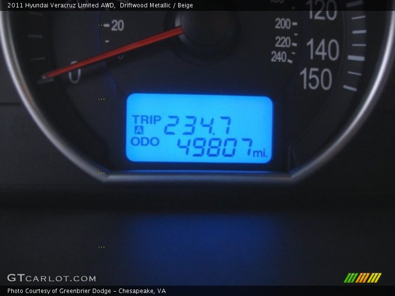 Driftwood Metallic / Beige 2011 Hyundai Veracruz Limited AWD