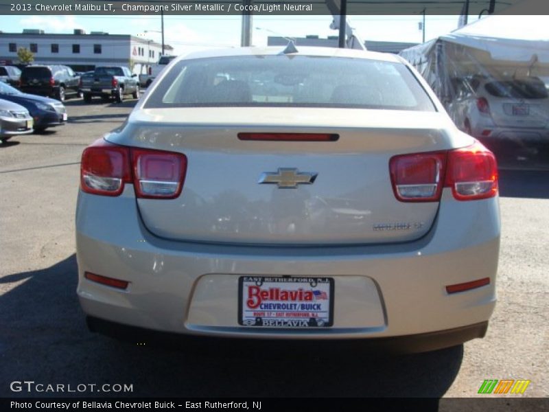 Champagne Silver Metallic / Cocoa/Light Neutral 2013 Chevrolet Malibu LT