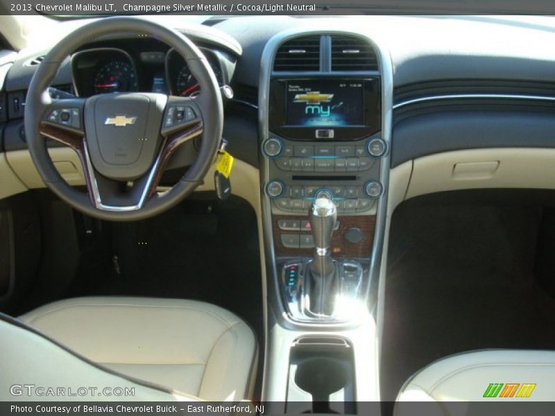 Champagne Silver Metallic / Cocoa/Light Neutral 2013 Chevrolet Malibu LT