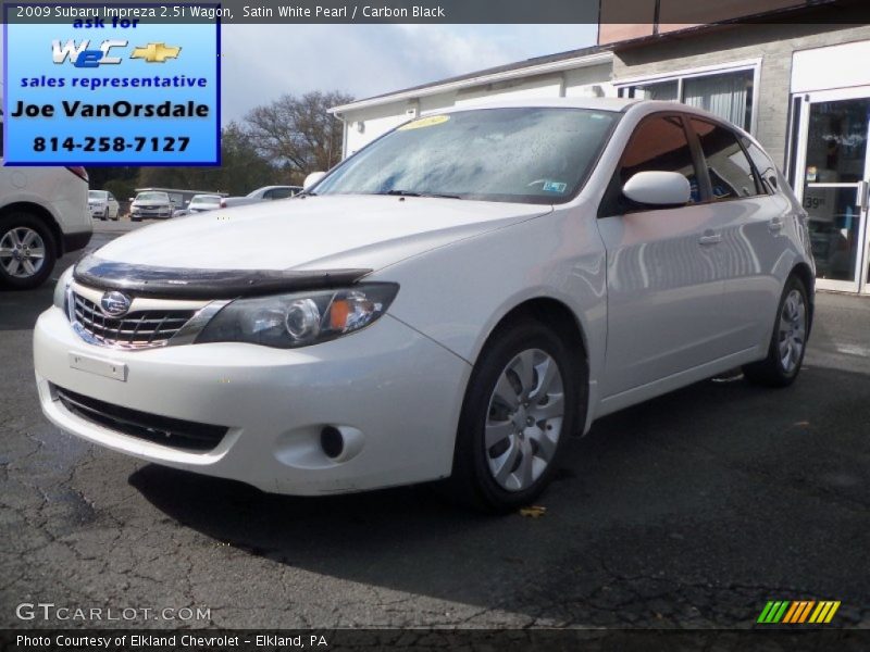 Satin White Pearl / Carbon Black 2009 Subaru Impreza 2.5i Wagon