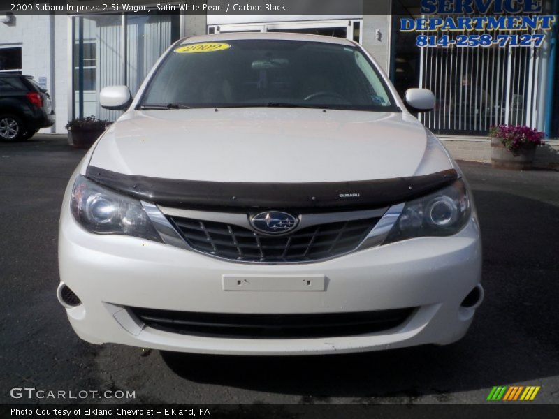 Satin White Pearl / Carbon Black 2009 Subaru Impreza 2.5i Wagon